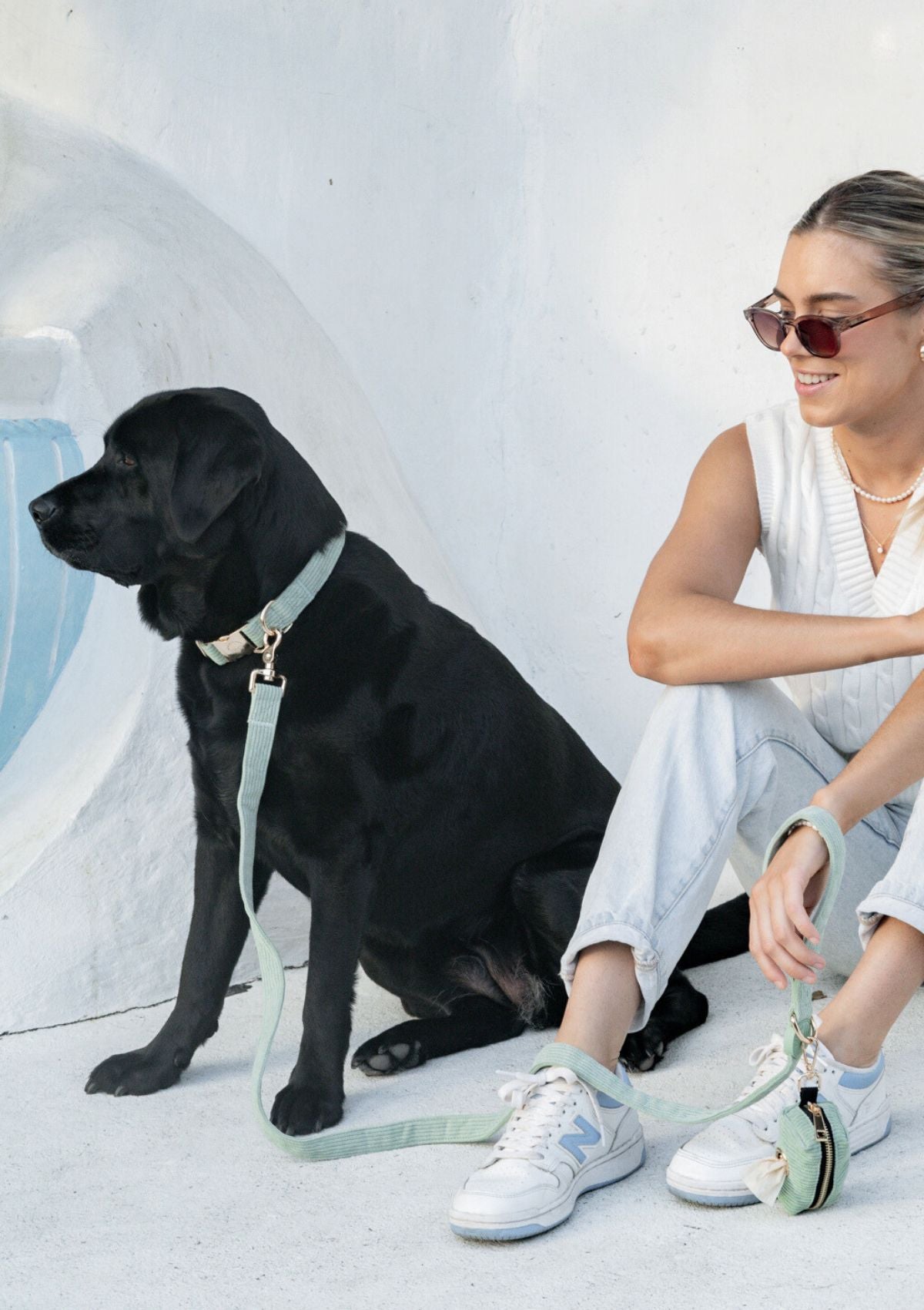 Bella Cord Collar - Sage Green