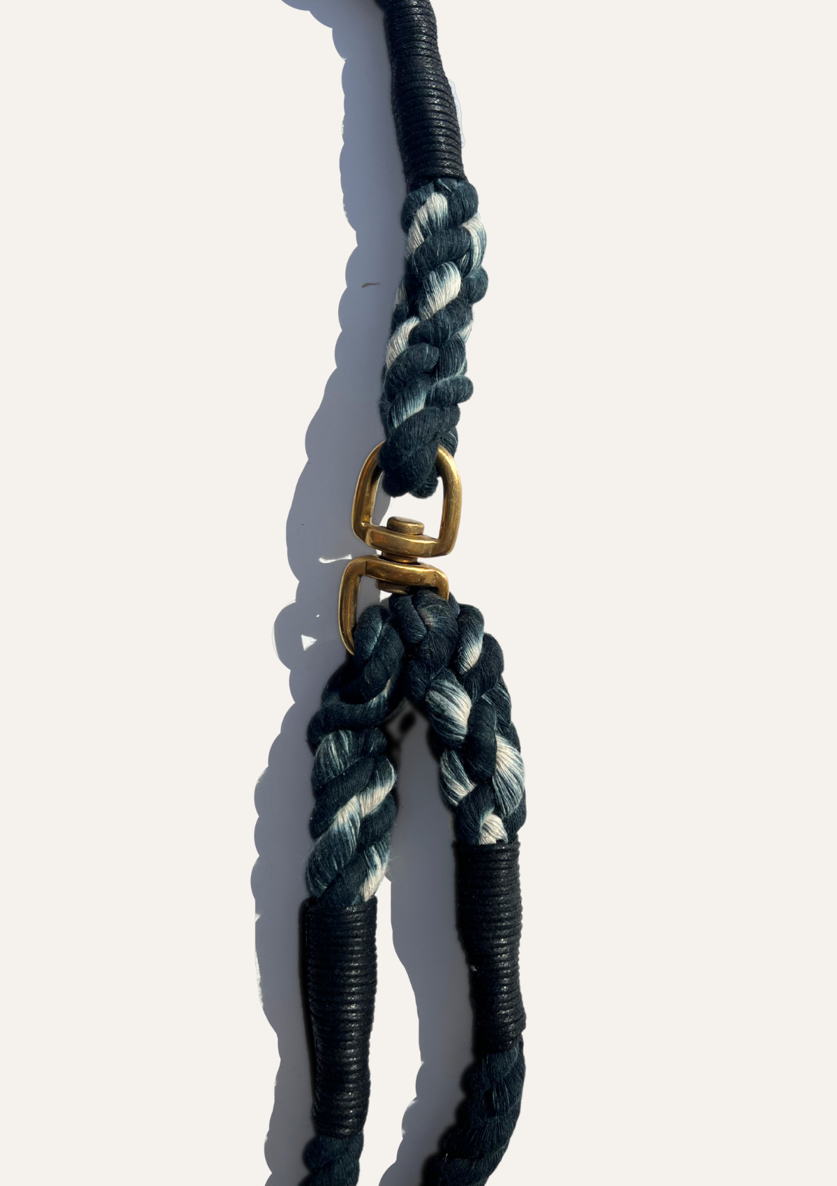Split Leash Organic Cotton Rope Leash - Black