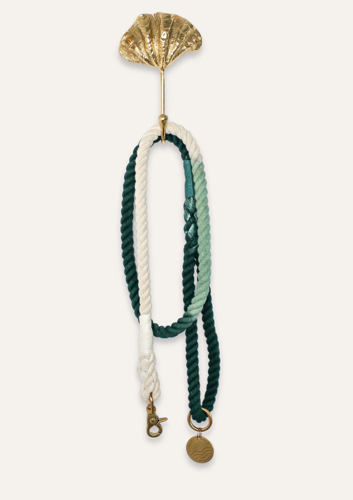 Organic Cotton Rope Leash - Emerald Ombre
