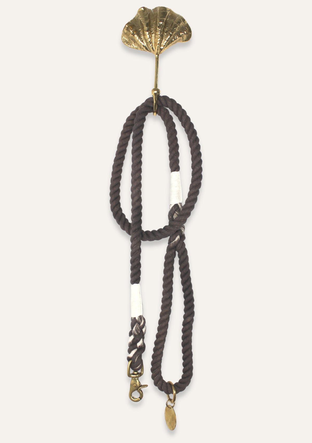 Organic Cotton Rope Leash - Chocolate