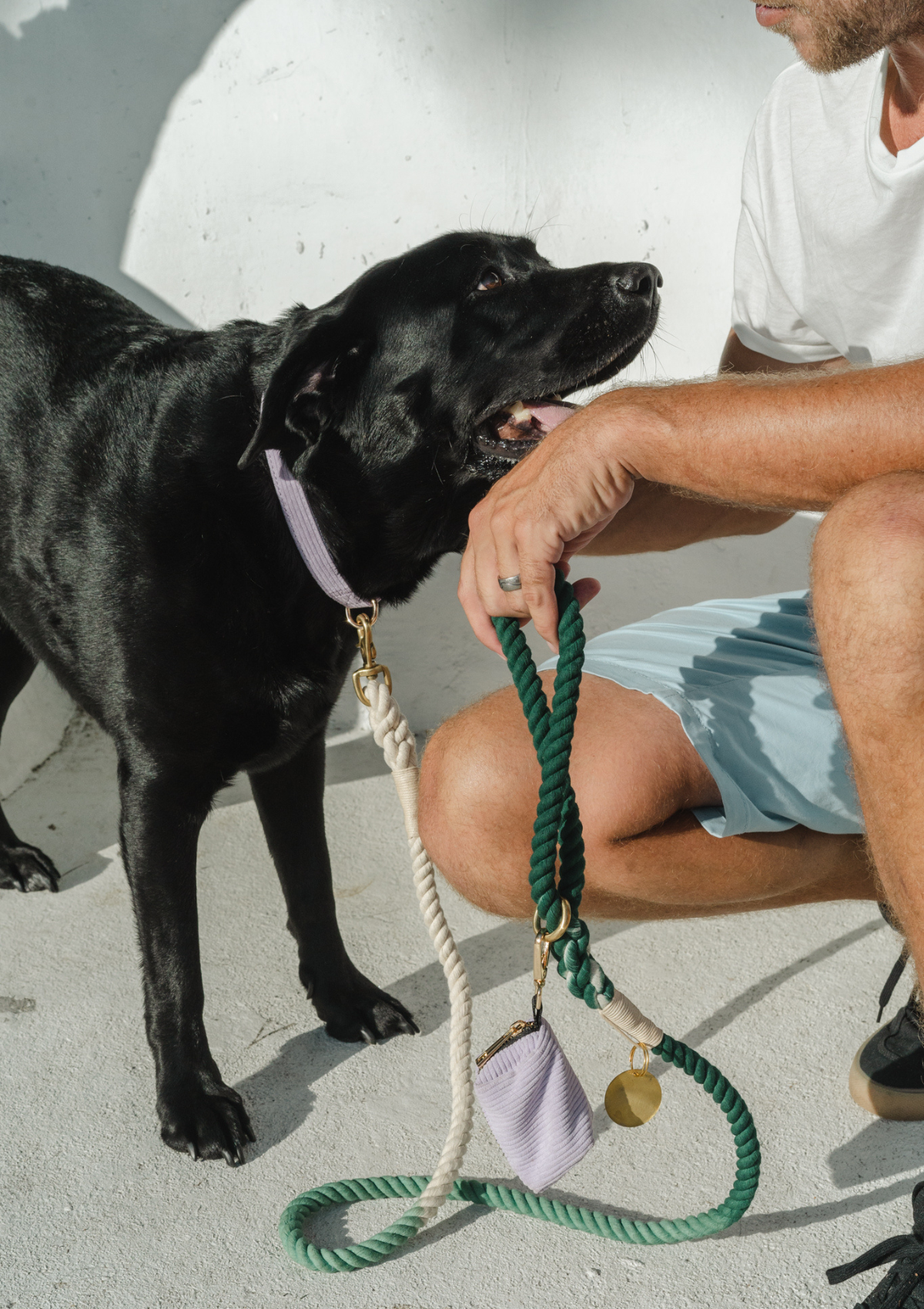 Organic Cotton Rope Leash - Emerald Ombre