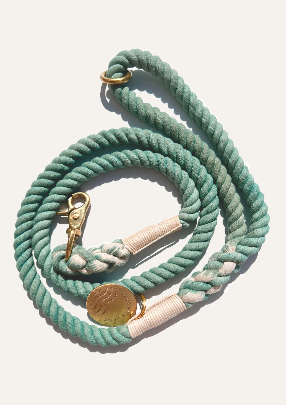 Organic Cotton Rope Leash - Sage Green (Seconds)