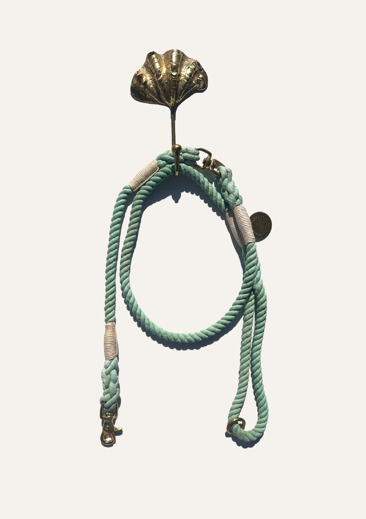 Extra Long Organic Cotton Rope Leash - Sage Green Limited Edition