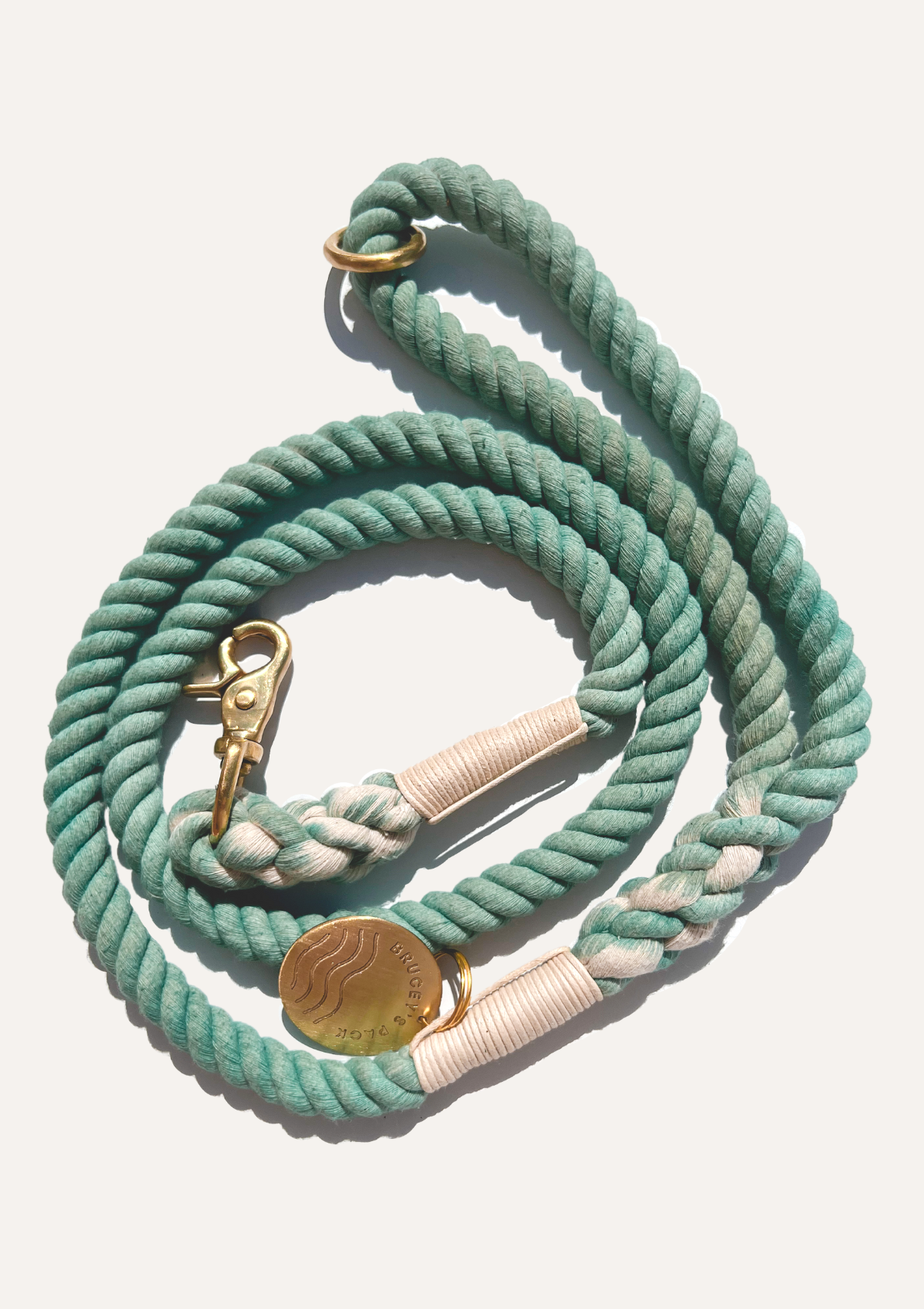 Organic Cotton Rope Leash - Sage Green