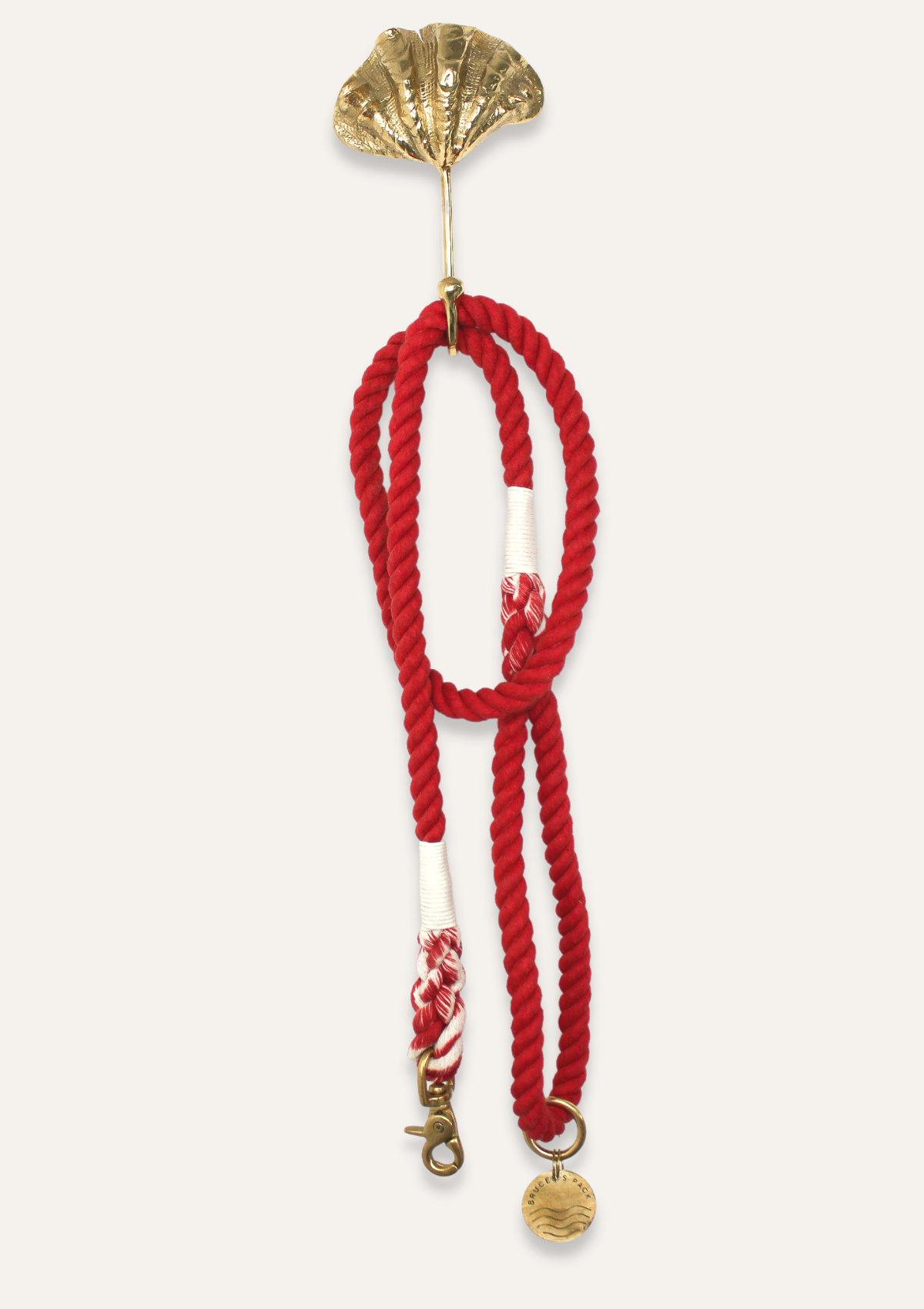 Organic Cotton Rope Leash - Red