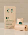 Certified 100% Compostable Dog Waste Bag 15 Bag Rolls - 4 Rolls